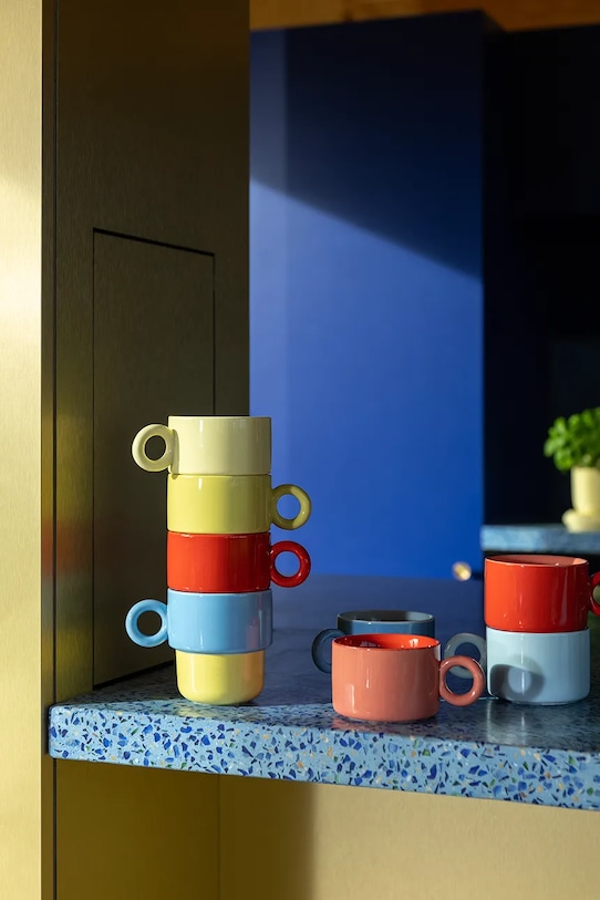 &K Amsterdam zestaw kubków z kamionki 0,2 l multicolor 2816.11