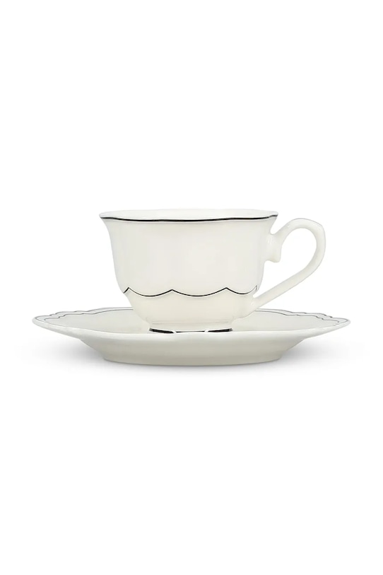 S|P Collection sada šálok s podstavcom z glazovaného porcelánu 80 ml biela 856235
