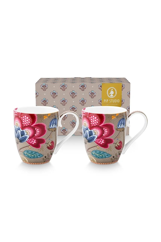 Pip Studio zestaw kubków z porcelany szkliwionej 450 ml 51002591 multicolor AA00