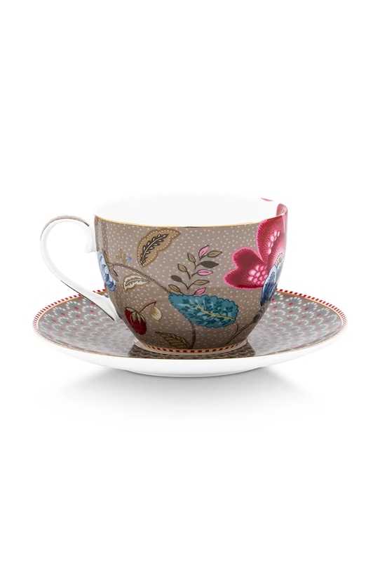 Pip Studio filiżanka ze spodkiem z porcelany szkliwionej 300 ml 51004217 multicolor AA00