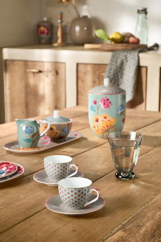 Pip Studio zestaw filiżanek ze spodkiem z porcelany 120 ml 51004218