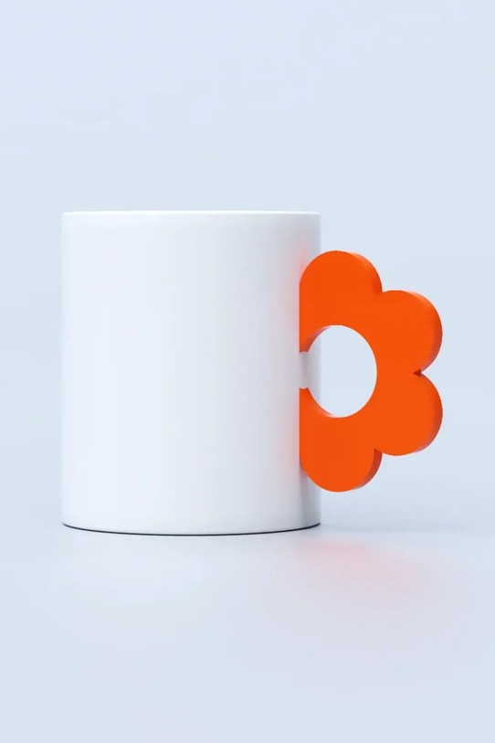 Fluid Market kubek z ceramiki 80 x 90 x 95 cm pomarańczowy AAMUGFLOORA