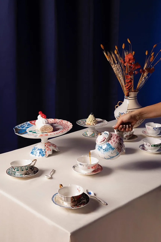 Seletti порцеланова чаша с чинийка от порцелан 15 x 10,8 x 8 cm 09172 многоцветен AA00