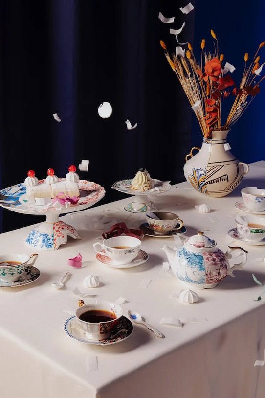 Cucina e Bar Seletti tazza da caffè con sottotazza in porcellana 15 x 10,8 x 8 cm 09172 multicolore