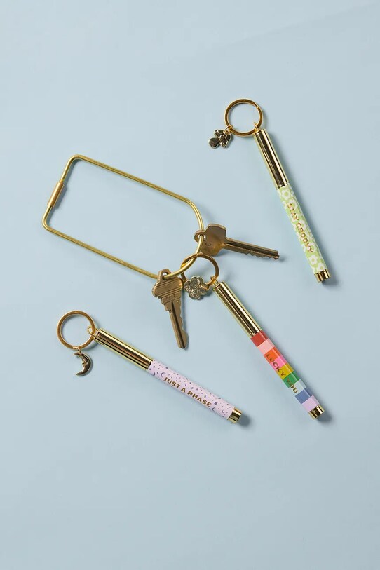 Lifestyle Designworks Ink breloc cu pix Stay Groovy DKP.1003EU verde