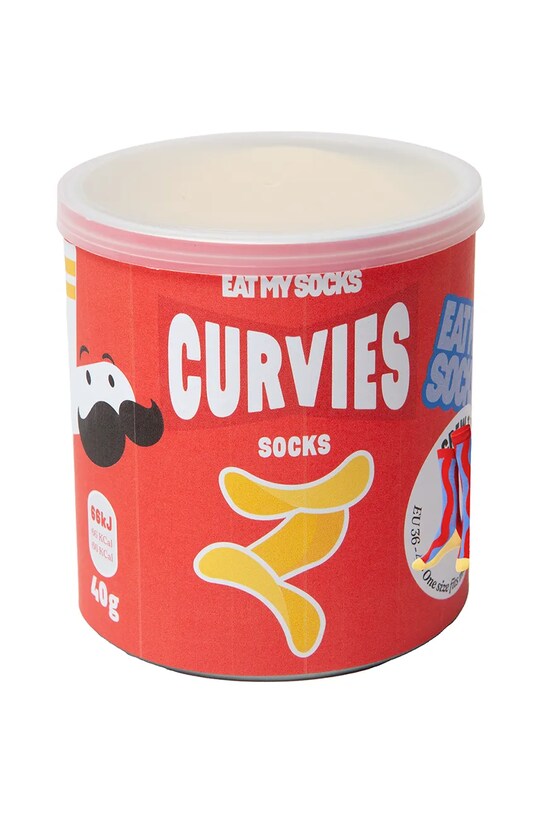 Eat My Socks șosete Curvies rosu EMSNOCCURV