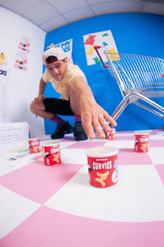 Nogavice Eat My Socks Curvies EMSNOCCURV rdeča