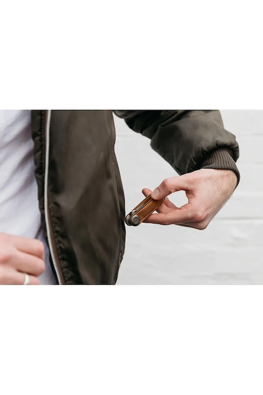 Orbitkey cutie de chei Crazy Horse 8,5 cm maro CHLO.2.CBCBGM