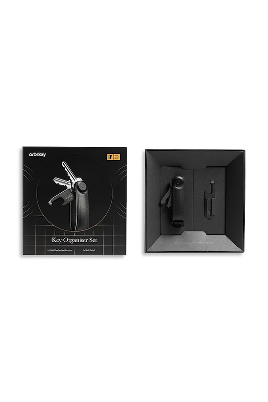 Orbitkey zestaw etui na klucze i multitool Hybrid Leather 8,5 cm GHL3.BLK.201 czarny AA00