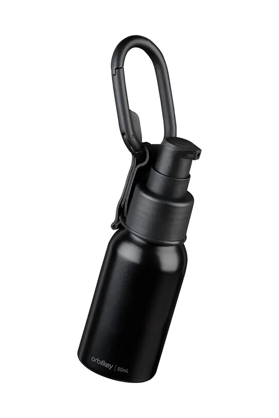 Orbitkey brelok z butelką na płyn dezynfekcyjny Clip-on Refillable Bottle 50 ml czarny HRB2.BLK.106
