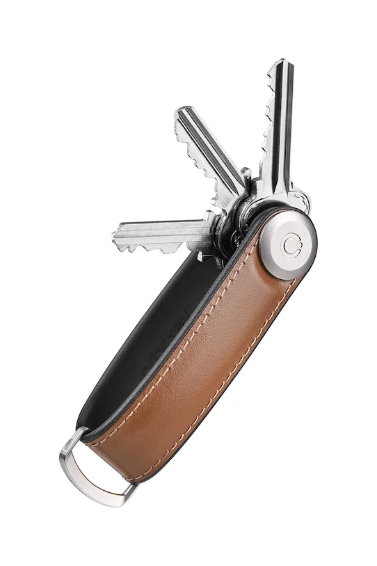 Orbitkey cutie de chei Hybrid Leather 8,5 cm maro KHL3.ACN.111