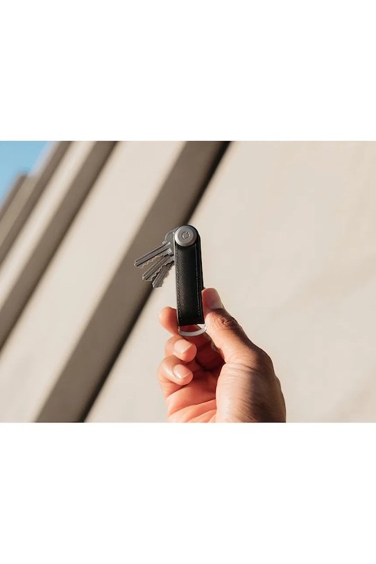 Kľúčenka Orbitkey Hybrid Leather 8,5 cm KHL3.BLK.111 čierna