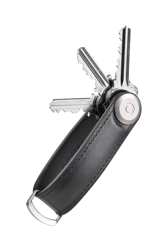 Decor Kľúčenka Orbitkey Hybrid Leather 8,5 cm KHL3.BLK.111 čierna