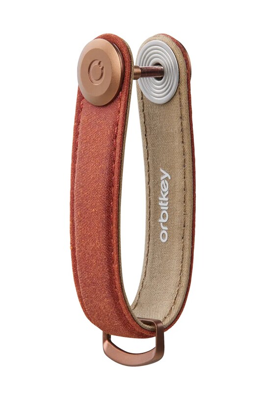 Orbitkey etui na klucze Waxed Canvas 8,5 cm KWC2.BRD.107 czerwony AA00