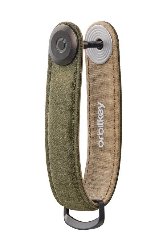 Orbitkey etui na klucze Waxed Canvas 8,5 cm KWC2.KGN.107 zielony AA00