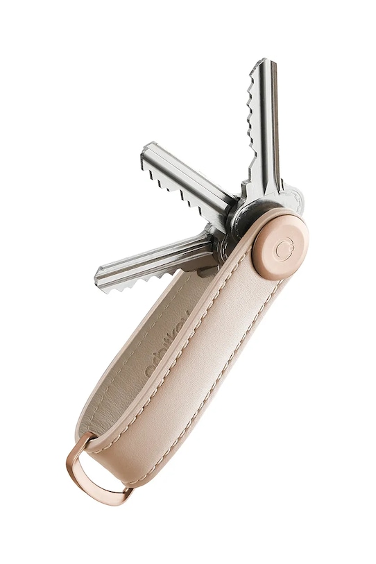 Orbitkey etui na klucze Leather Blus 8,5 cm beżowy LTHO.2.BHBHRG