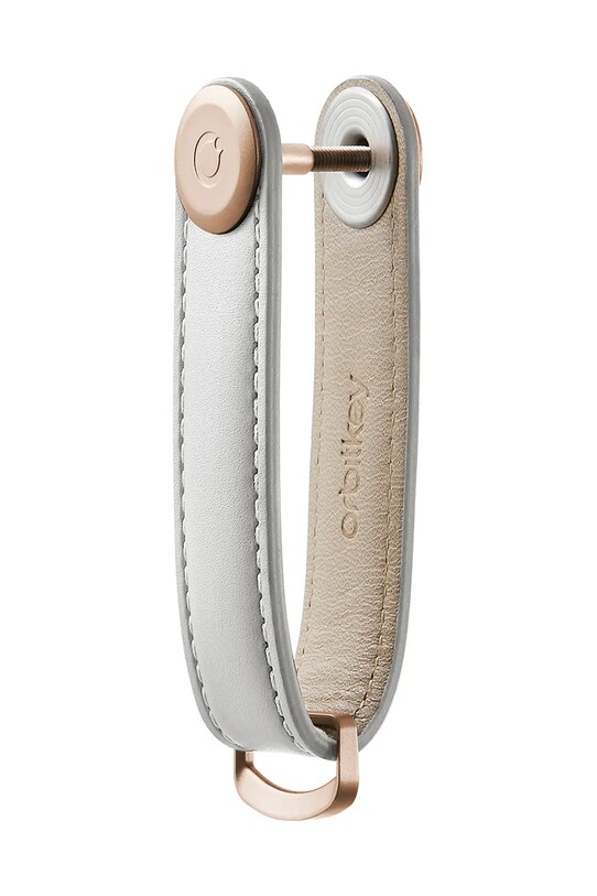 Orbitkey etui na klucze Leather Stone 8,5 cm LTHO.2.STGYRG biały AA00