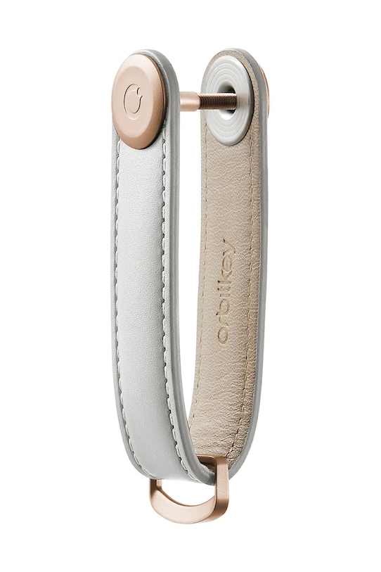 Orbitkey husă cheie Leather Stone 8,5 cm LTHO.2.STGYRG alb AA00