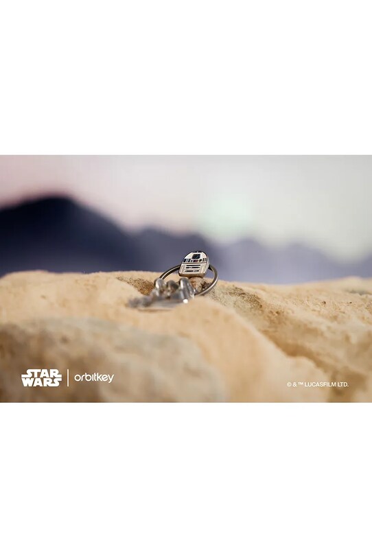 Orbitkey pierścień do kluczy Ring v2 x Star Wars™ szary PRN2.R2D.505