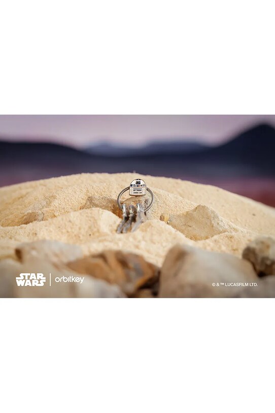 Orbitkey pierścień do kluczy Ring v2 x Star Wars™ PRN2.R2D.505 szary
