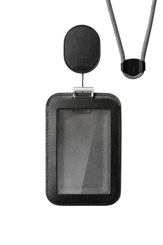 Lifestyle Orbitkey uchwyt do karty id ze smyczą Card Holder Pro 56 x 7 x 0,9 cm WCPA.BLK.202 czarny