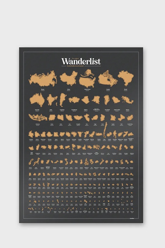 Luckies of London poster zdrapka Wanderlist 42 x 59,4 cm multicolor LK.LUKSCRWL