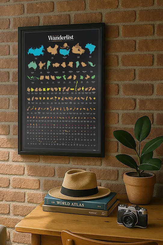 Luckies of London poster zdrapka Wanderlist 42 x 59,4 cm multicolor LK.LUKSCRWL