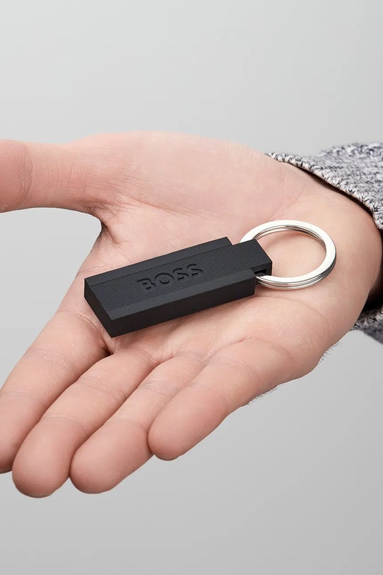 BOSS brelok do kluczy Edge Iconic Black HAK421A