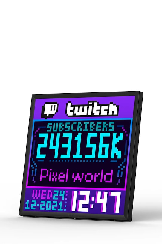 Divoom ecran inteligent cu pixeli LED Pixoo64 20 x 20 x 2,4 cm. negru 6958444603780