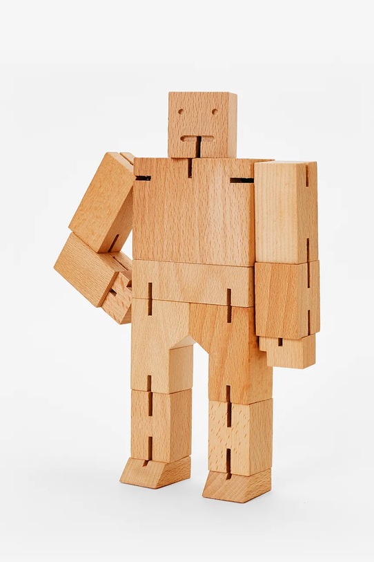 Areaware figurka dekoracyjna Cubebot M 34 x 24 cm beżowy DWC1N