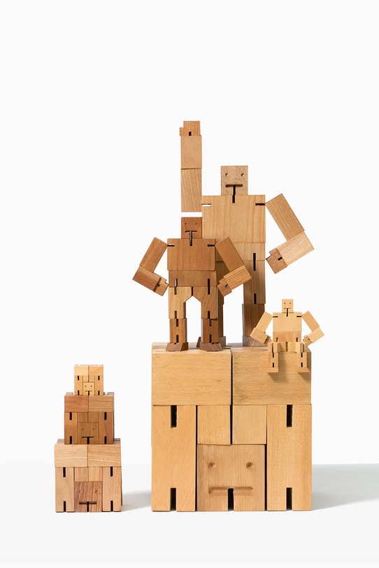 Lifestyle Areaware figurka dekoracyjna Cubebot M 34 x 24 cm DWC1N beżowy