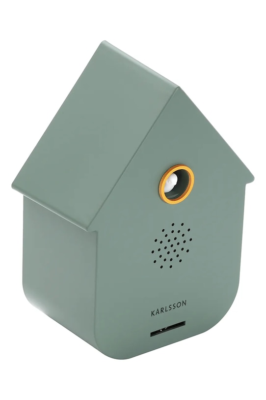 Karlsson zegar ścienny z kukułką Modern Cuckoo 11,5 x 7,5 cm KA6095GR turkusowy AA00