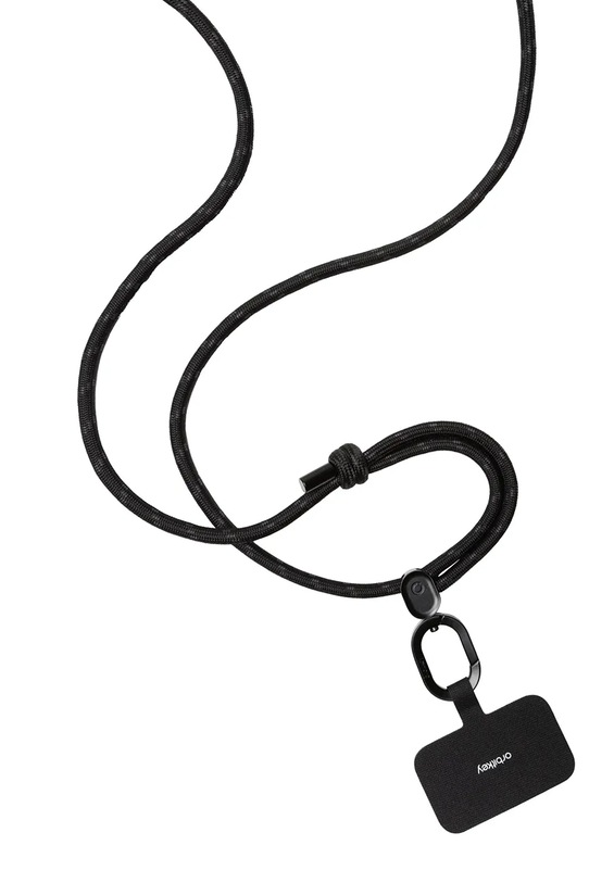 Orbitkey pasek do telefonu z materiału tekstylnego EPS1.BLK.111 czarny AA00