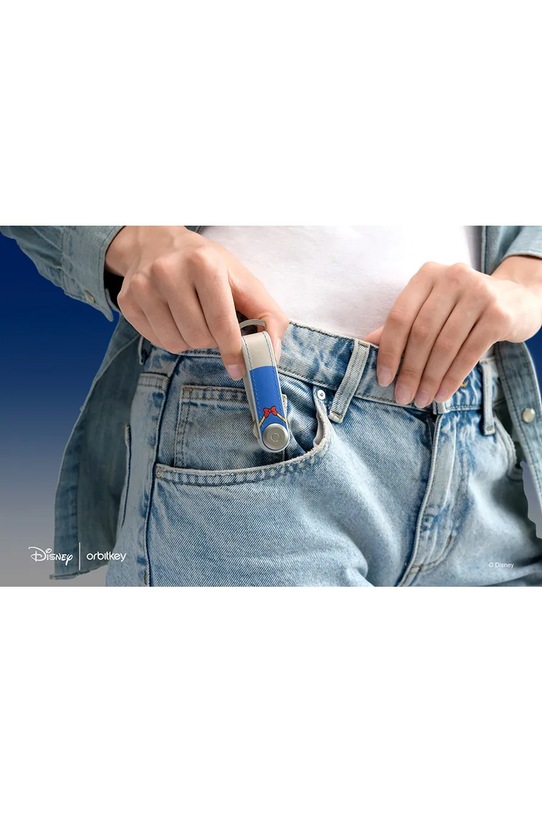 Orbitkey organizer na klucze ze skóry naturalnej Donald Duck GHL3.DDK.509