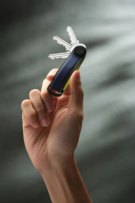 Orbitkey etui na klucze skórzane Matte Leather 8,6 x 2,2 cm niebieski KML2.CYB.101