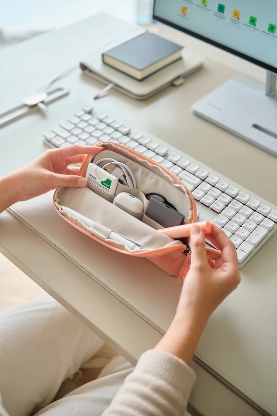 Orbitkey organizer biurowy podróżny z materiału tekstylnego WDP1.RSE.109