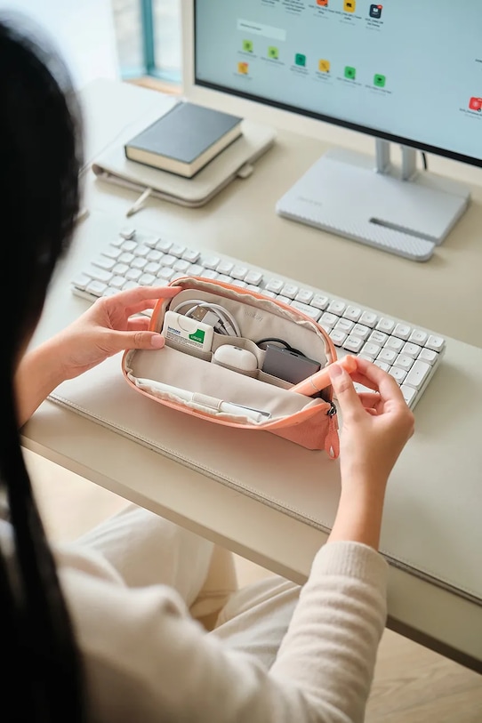 Orbitkey organizer biurowy podróżny z materiału tekstylnego WDP1.RSE.109