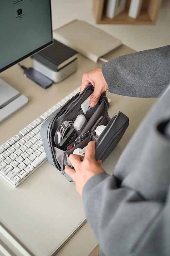 Orbitkey organizer biurowy podróżny z materiału tekstylnego WTP1.GRP.109