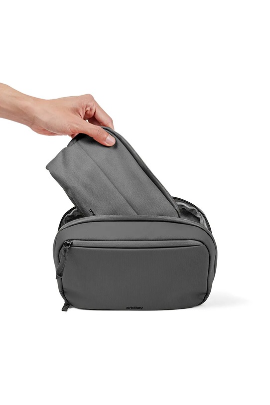 Orbitkey organizer biurowy podróżny z materiału tekstylnego szary WTP1.GRP.109