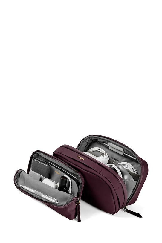 Orbitkey organizer biurowy podróżny z materiału tekstylnego bordowy WTP1.PLM.109