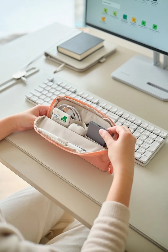 Orbitkey organizer biurowy podróżny z materiału tekstylnego WTP1.RSE.109