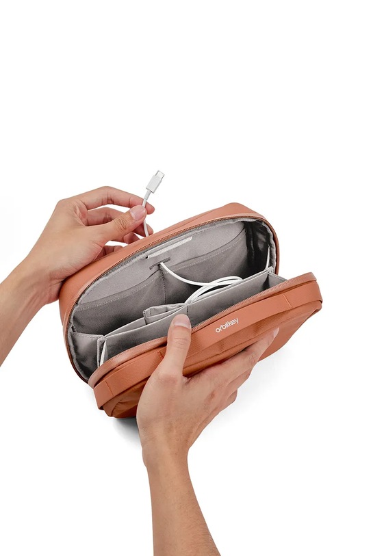 Lifestyle Orbitkey organizer biurowy podróżny z materiału tekstylnego WTP1.RSE.109 pomarańczowy