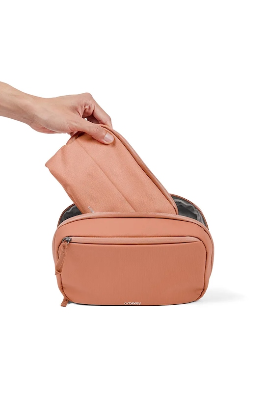 Orbitkey organizer biurowy podróżny z materiału tekstylnego pomarańczowy WTP1.RSE.109