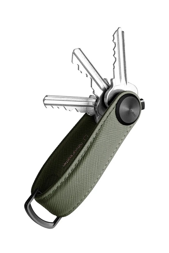 Orbitkey organizer na klucze ze skóry naturalnej zielony KPR1.OLV.113