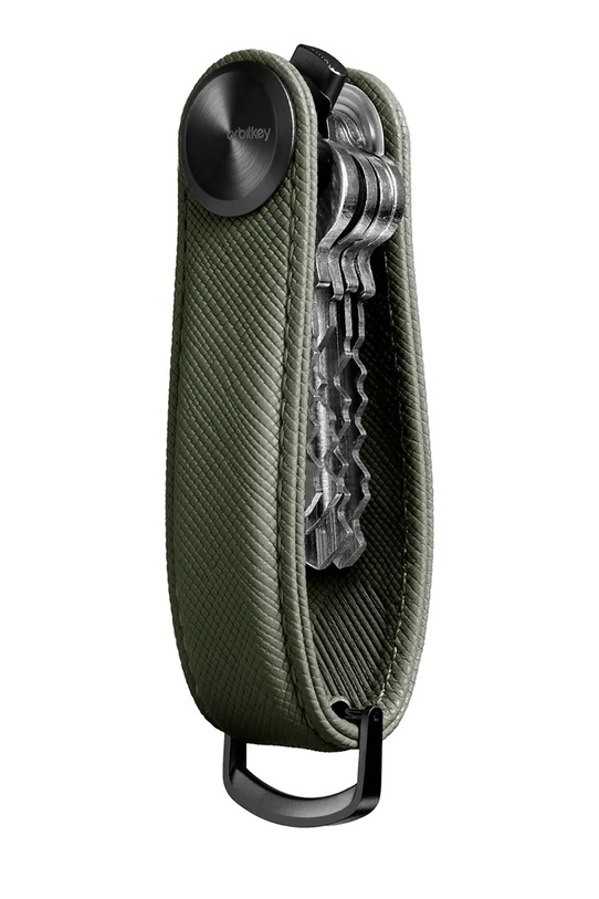 Orbitkey organizer na klucze ze skóry naturalnej zielony KPR1.OLV.113