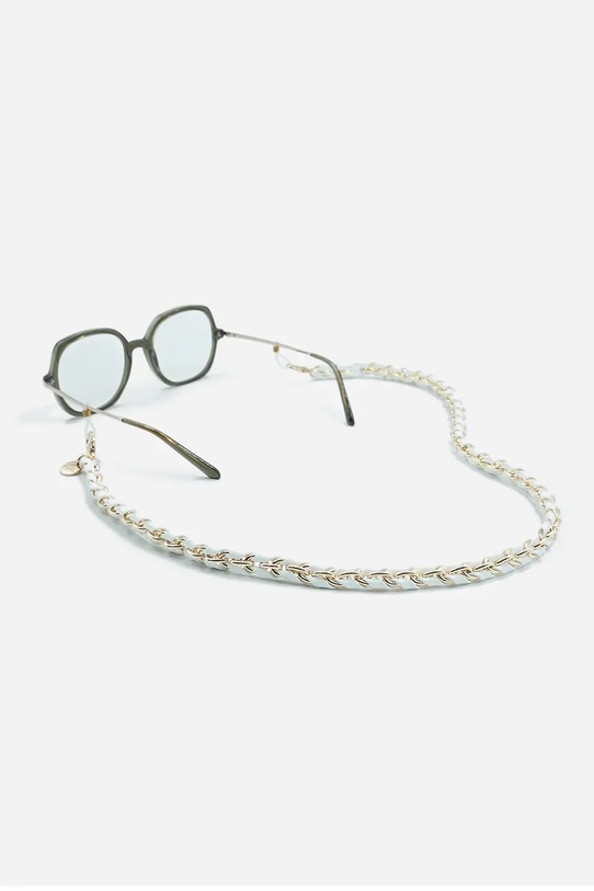 LaCoqueFrançaise łańcuszek do okularów z metalu 72 cm biały LE316720