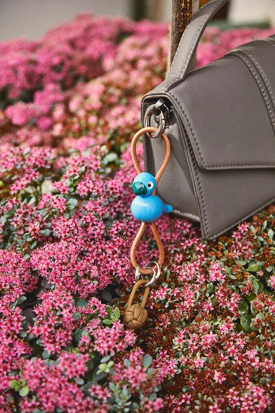 Kähler brelok z drewna bukowego niebieski 39853