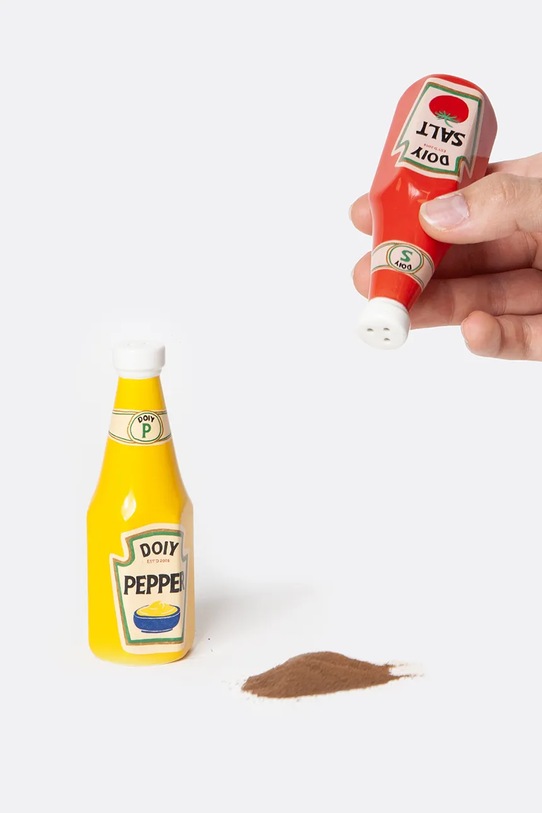Kuchnia i bar DOIY solniczka i pieprzniczka orner shop, Ketchup Mustard DYSPECSKM multicolor