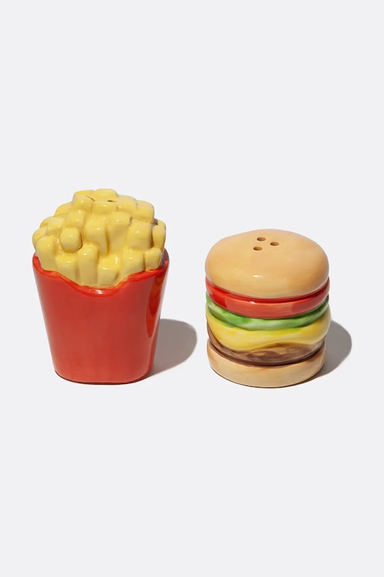 DOIY solniță și piperniță Fast food, Fries & Burger multicolor DYSPEFFFB