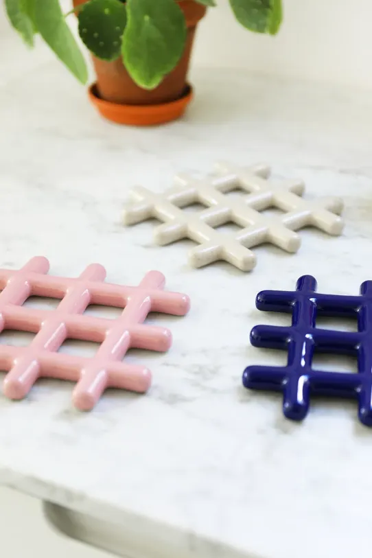 Kuchyňa a bar Stojan na teplé jedlá &k amsterdam grid pink 1475.02 ružová